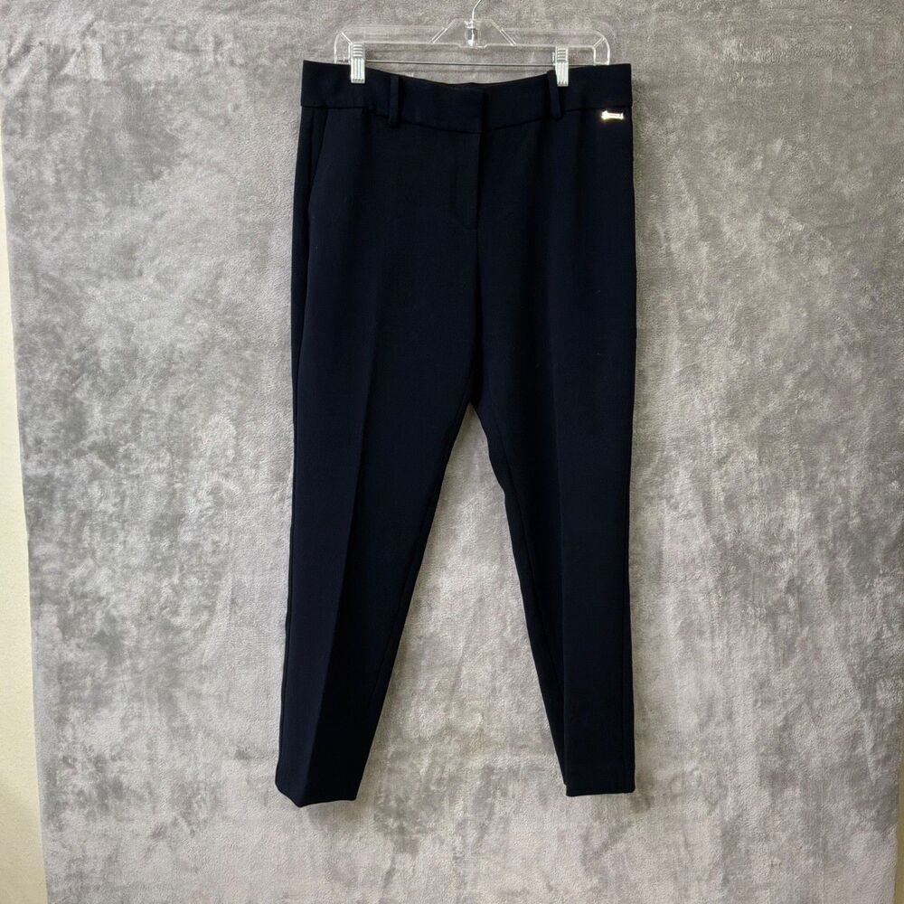 NWT Tahari Navy Blue Women's Dress Pants (Size 12) Career Office Travel pockets